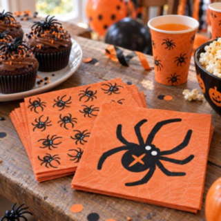 Halloween Spindelnät Servetter