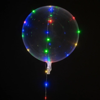 Rund LED-ballong Multifärgad