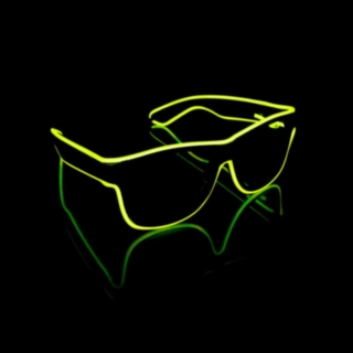 LED Wayfarer Glasögon Gul