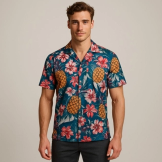 Floral Pineapple Hawaiiskjorta