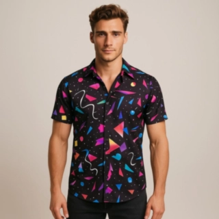 Geometrisk Neonskjorta