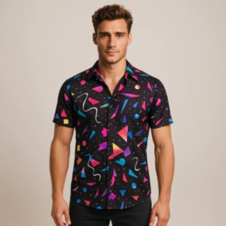 Geometrisk Neonskjorta