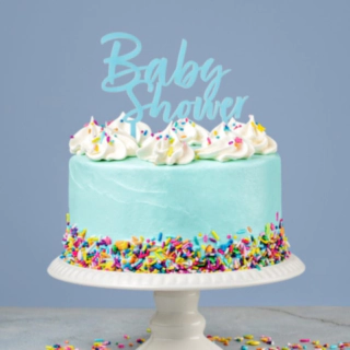 Babyshower Tårttopper Blå