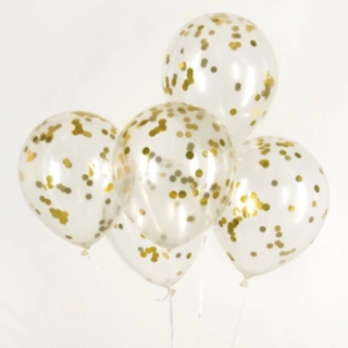 Konfettiballonger Guld