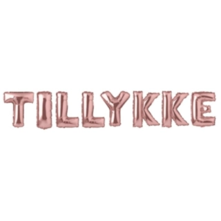 Tillykke Folieballonger Roséguld