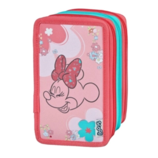 Minnie Mouse® Pennfodral 3 Fack Ljusrosa