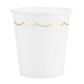 Pappmugg Guld/Vit