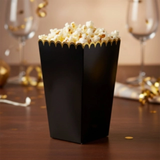 Popcornbägare Svart/Guld
