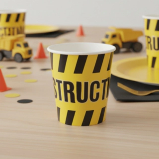 Byggarbetsplats Construction Pappersmuggar