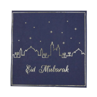 Eid Mubarak Servetter Mörkblå