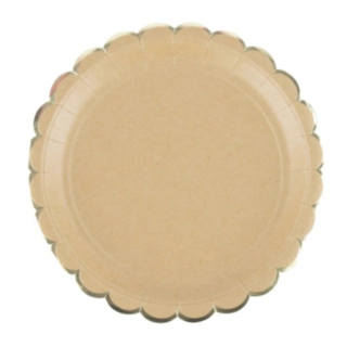 Papptallrikar Kraft/Guld