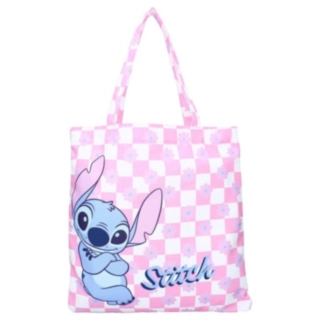 Lilo & Stitch® Rutig Tygpåse Ljusrosa