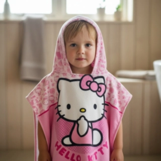 Hello Kitty® Handduksponcho Ljusrosa