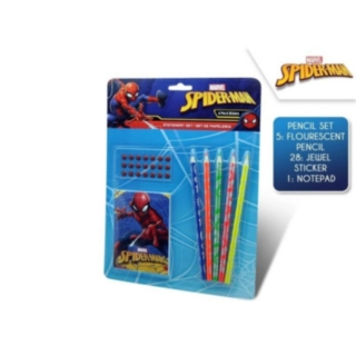 Spiderman® Skrivset Med Blyertspennor & Klistermärken