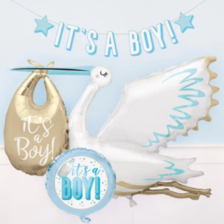 It's A Boy Stork Mega Folieballong
