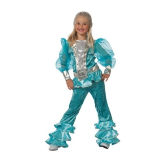 Discoprinsessa Ljusblå Barndräkt