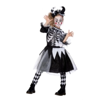 Skelett Clown Barndräkt
