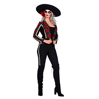 Día de los Muertos Mariachi Rosor Maskeraddräkt