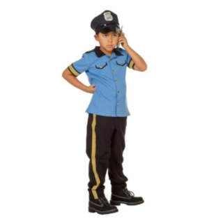 Polis Barndräkt Blå