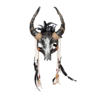 Demoniskt Kranium Mask Svart