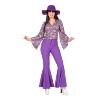 Hippie Flowerpower Tröja Maskeraddräkt Lila