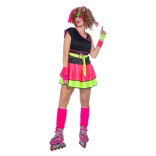 80-tal Neon Maskeradklänning