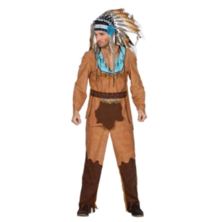 Indianhövding Maskeraddräkt Brun
