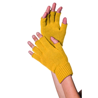 Fingerlösa Handskar Gula