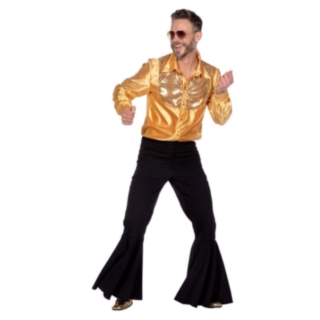 70-tal Discoskjorta Guld
