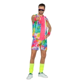 Aerobic Dude Maskeraddräkt Neon