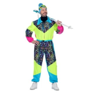 80-tal Retro Skiddräkt Maskeraddräkt Neon