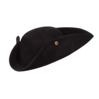Tricorne Pirathatt Svart