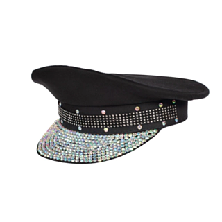 Festival Strass Kaptenshatt Svart