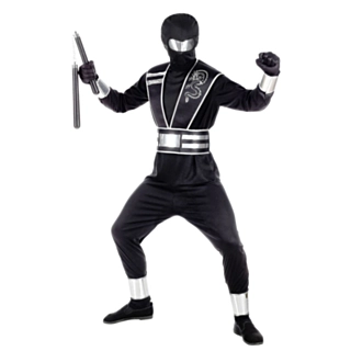 Svart Ninja Maskeraddräkt
