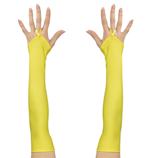 Fingerlösa Handskar Gula