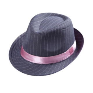 Fedora Grå/Ljusrosa