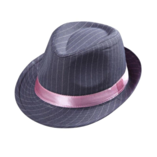 Fedora Grå/Ljusrosa