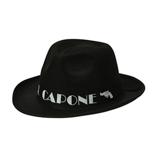 Al Capone Hatt Svart
