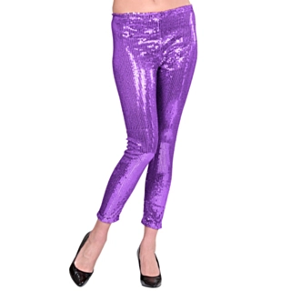 Disco Paljettleggings Lila
