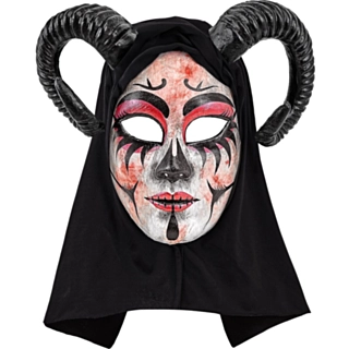 Demoninna Mask Huva Svart