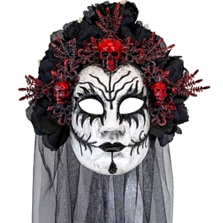 Dödens Drottning Mask Svart/Röd
