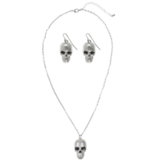 Dödskalle Örhängen & Halsband