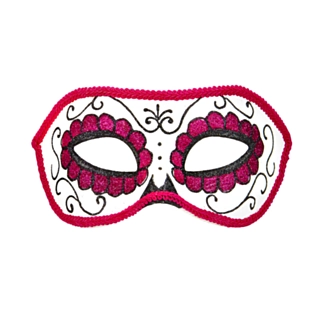 Day Of The Dead Mask Svart/Rosa