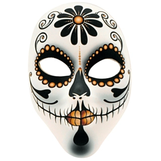 Día de los Muertos Mask Svart/Orange