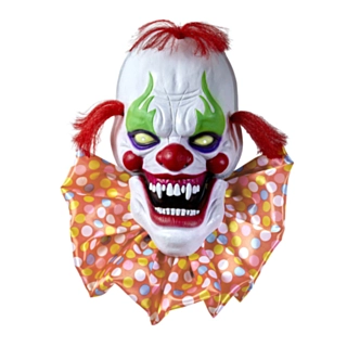 Talande Killer Clown Huvud Med Ljus