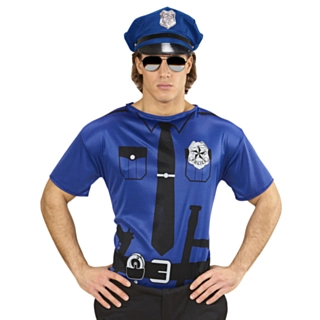 Polis T-Shirt Mörkblå