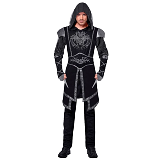 Medeltida Assassin Maskeraddräkt Svart