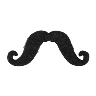 Stor Mustasch Svart