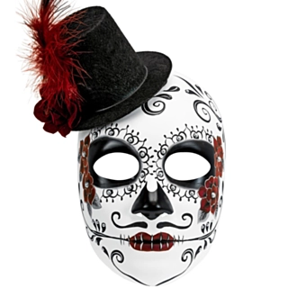 Día de los Muertos Mask Svart/Röd