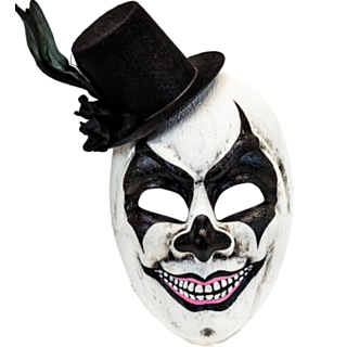 Killer Clown Mask Med Hög Hatt